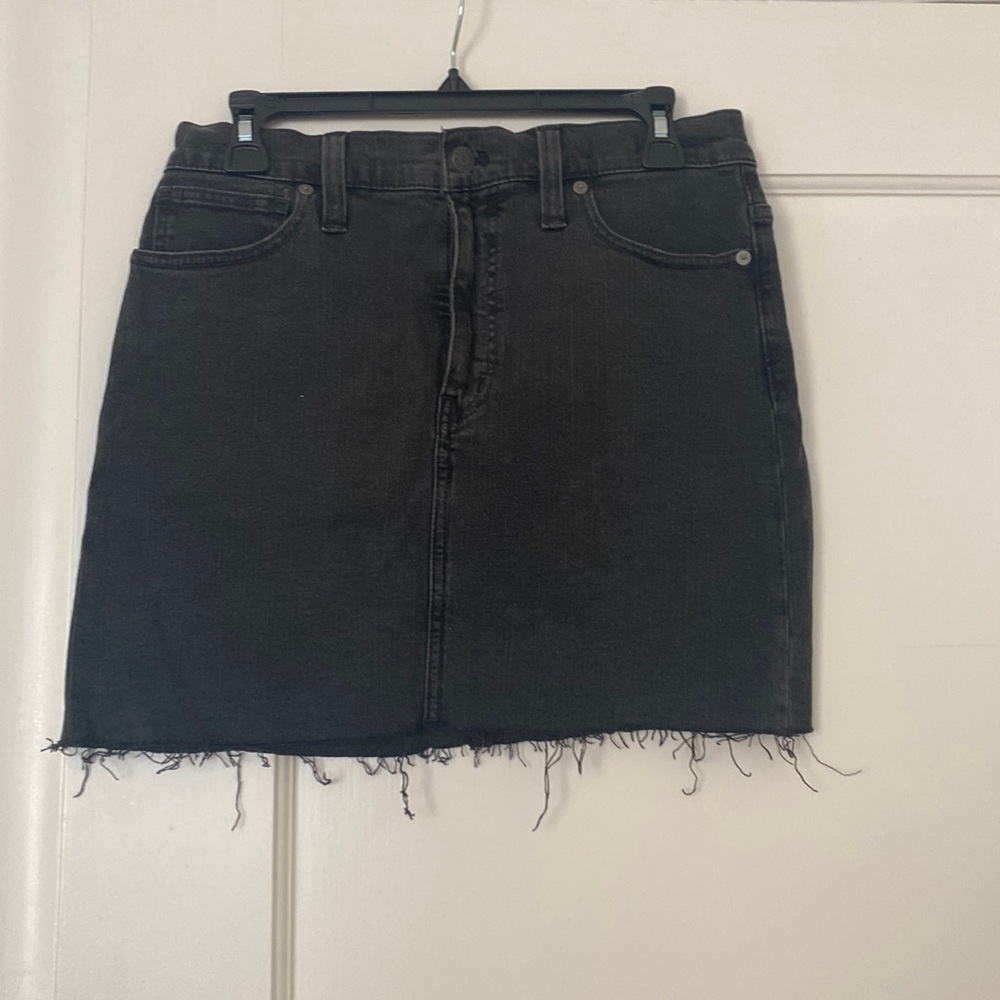 Madewell stretch denim straight mini skirt